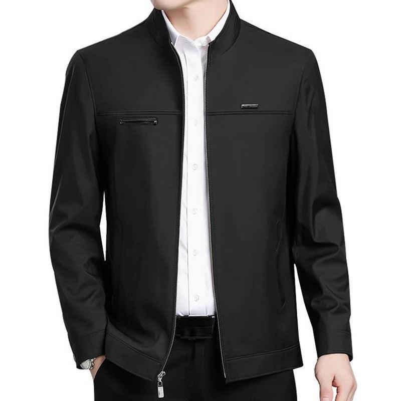 MANTLCONX Men's Slim Fit Zip-Up Jacket Latest Solid Design for Spring and Summer Outerwear, Stylish and Lightweight