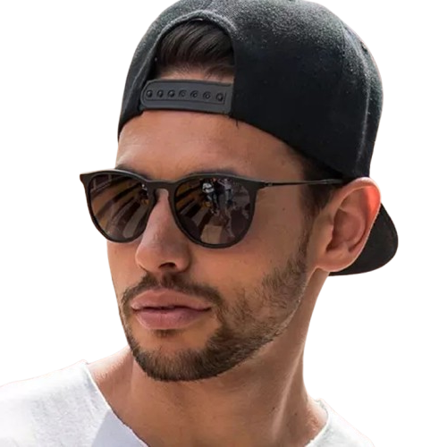 Brand Designer Round Cat Eye Sunglasses  Retro Mirror Shades for Men Vintage Fashion Driving Glasses