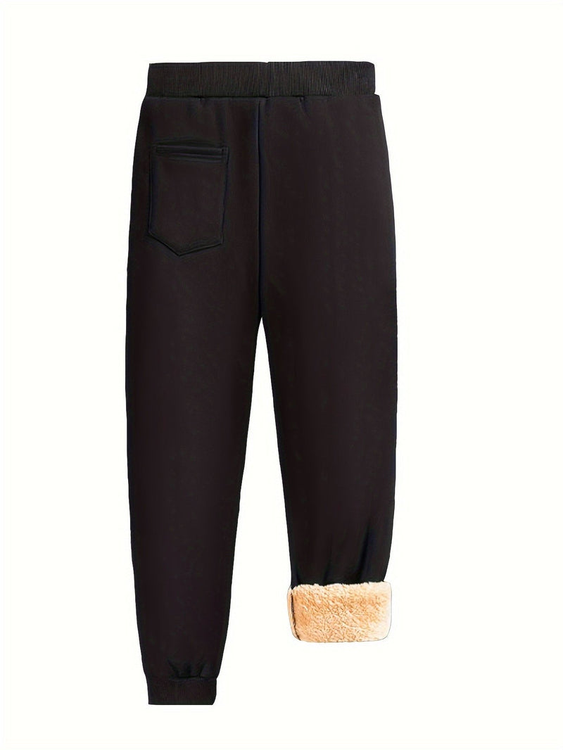 Men's Winter Fleece Joggers Cozy and Stylish with Secure Zip Pockets