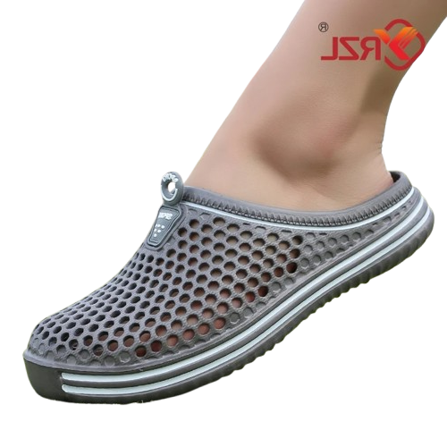 YRZL Men's Slippers Unisex Beach Sandals, Hollow Design, Non Slip Flip Flops for Outdoor Casual Wear, Sizes 36 45