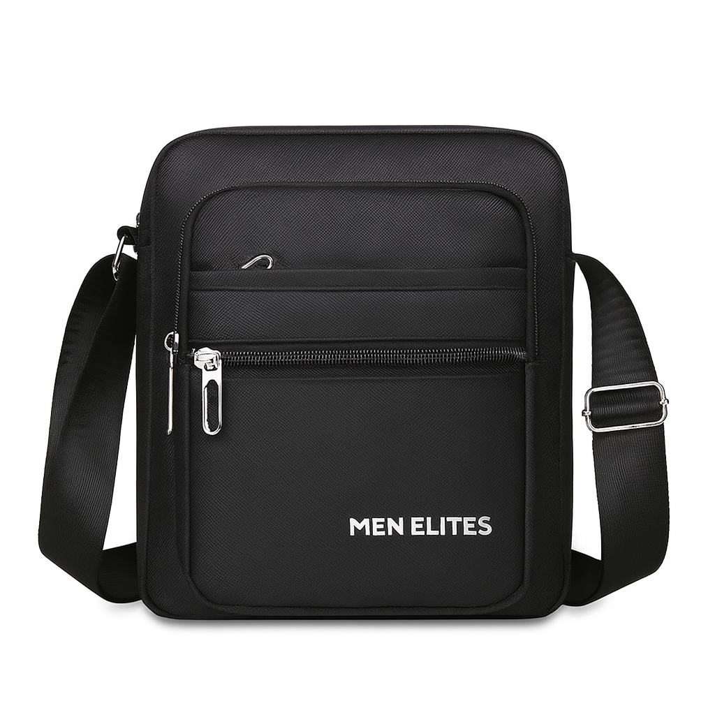 Waterproof Messenger Shoulder Bag with Four Layer Zippers