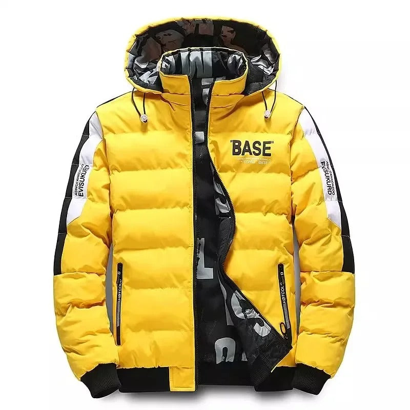 Men’s Winter Cotton Padded Jacket Warm Thick Double-Sided Coat