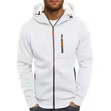 Men’s Zipper Hoodie Sweatshirt – Slim Fit Casual Sports Jacket