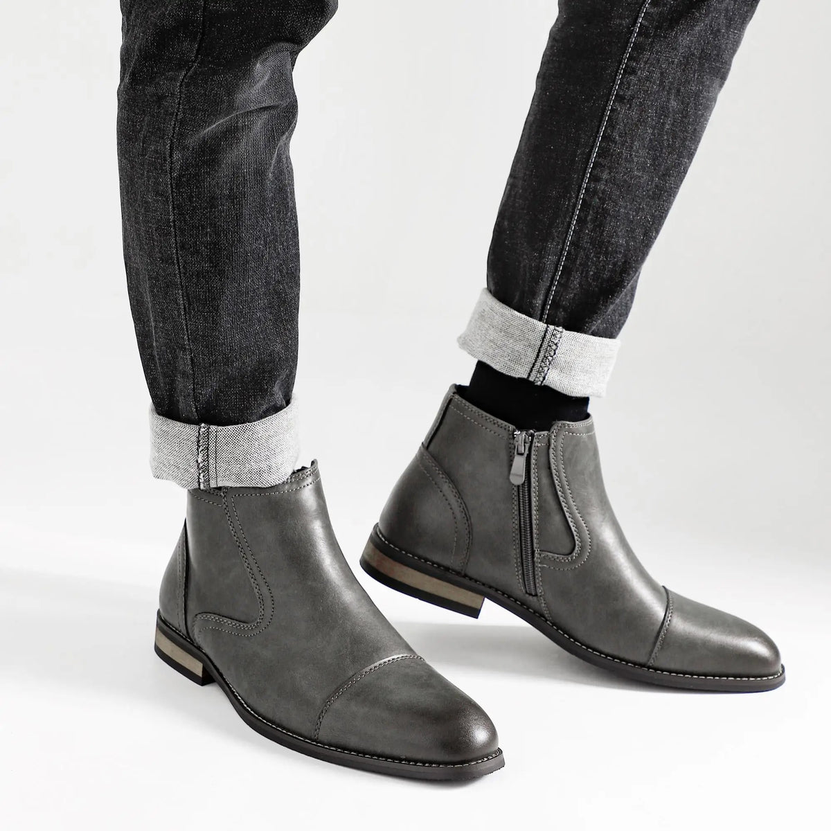 Men's Fashion Leather Boots Comfortable Stylish Casual  Design