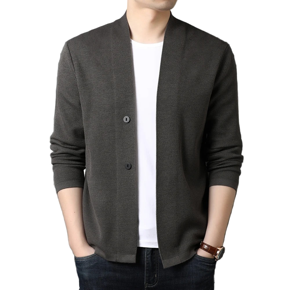 Men’s Oversized Knit Cardigan Sweater Casual Korean Winter Jacket