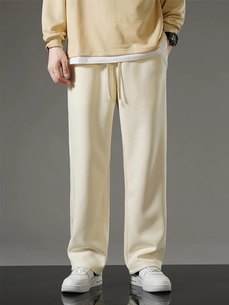 Men’s Wide Leg Sweatpants Korean Fashion Casual Cotton Trousers