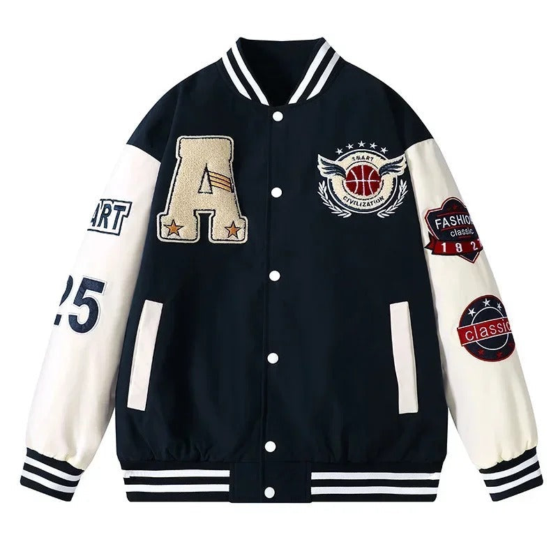 Varsity Baseball Bomber Jacket Men Women Streetwear College Coat