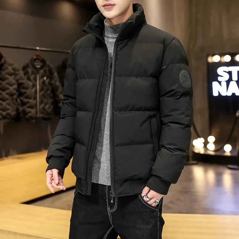 Men’s Cotton Padded Winter Parka Warm Puffer Streetwear Jacket