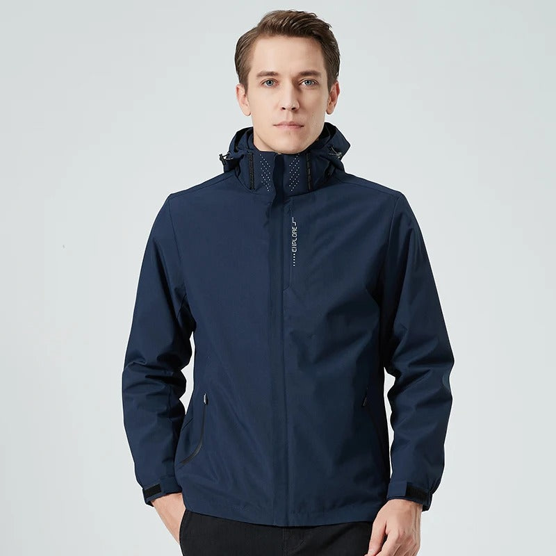 Men’s Waterproof Windproof Mountaineering Jacket Oversized Outdoor Coat