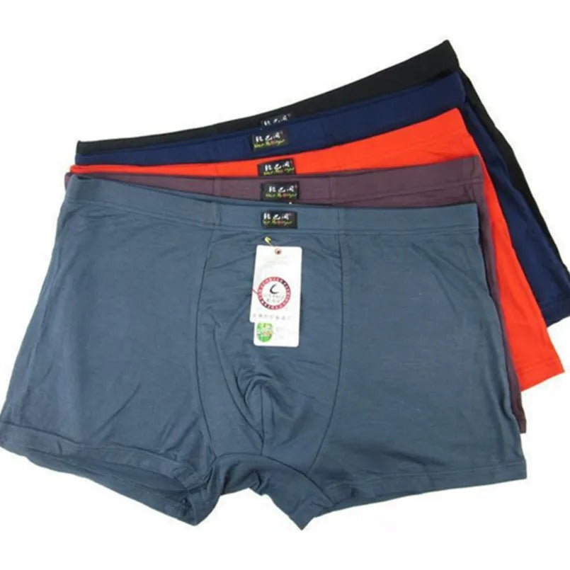 Men’s Bamboo Boxer Underwear 5PCS Pack Big Size XL–6XL