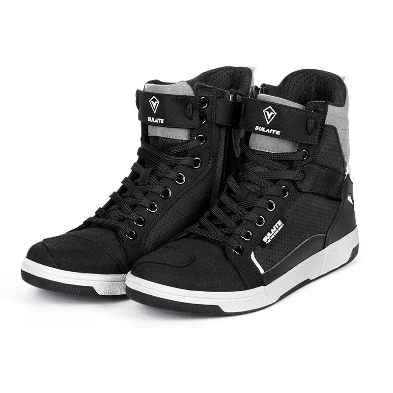 Men’s Motorcycle Riding Boots Breathable Anti-Fall Racing Shoes