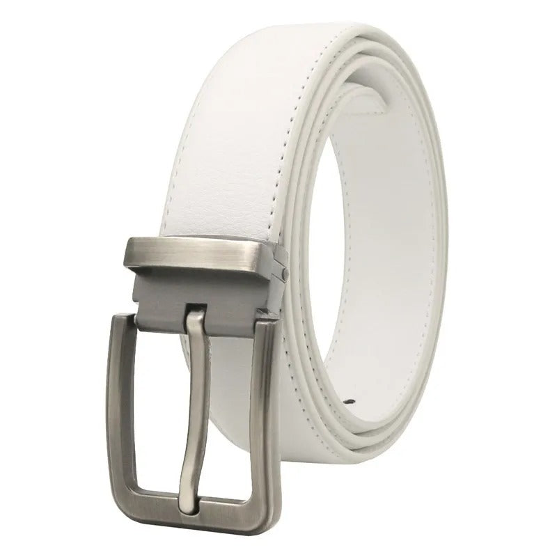 Men’s Korean Style Golf Leather Belt Pin Buckle Casual