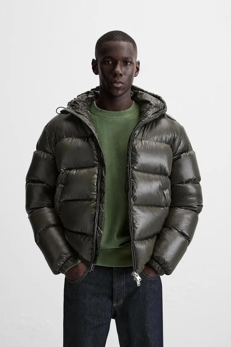 Men’s Hooded Cotton Padded Winter Jacket Outdoor Casual Coat