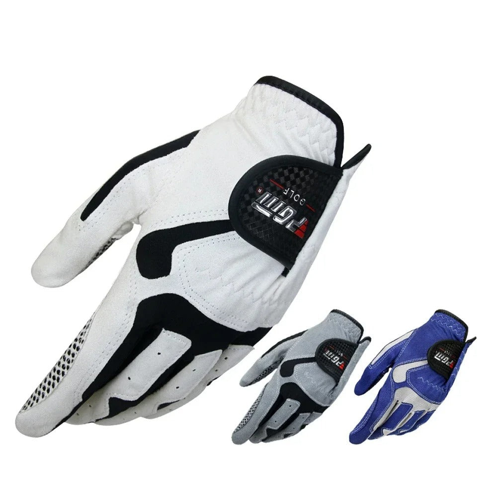 Men’s Left Right Microfiber Golf Gloves Non-Slip Breathable Grip