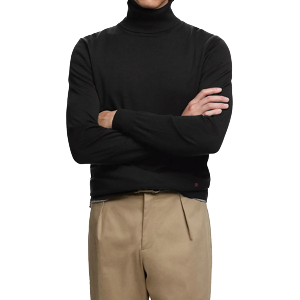 Men’s Autumn Winter Turtleneck Sweater Warm Slim Fit Pullover