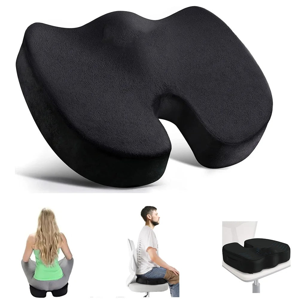 Travel Memory Foam Seat Cushion U-Shaped Orthopedic Pillow