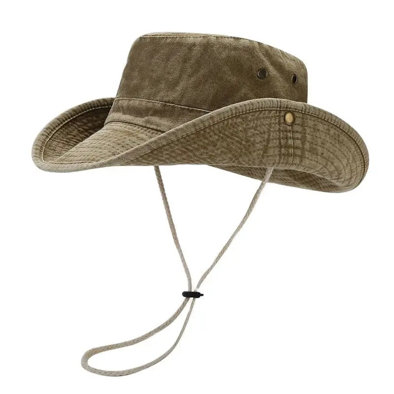 Men’s Cotton Bucket Hat Four Seasons Outdoor Travel Cap