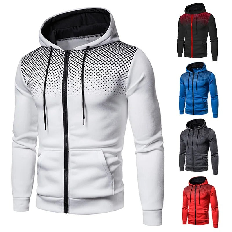 Men’s Zip Up Hoodie Slim Fit Sweatshirt