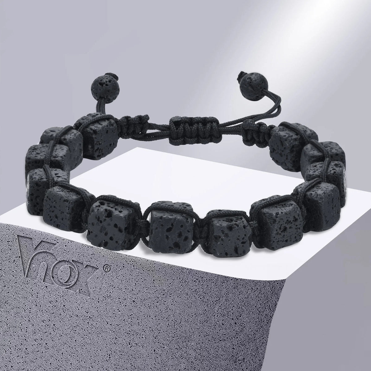 Men’s Lava Stone Bracelet Handmade Energy Beads Wristband