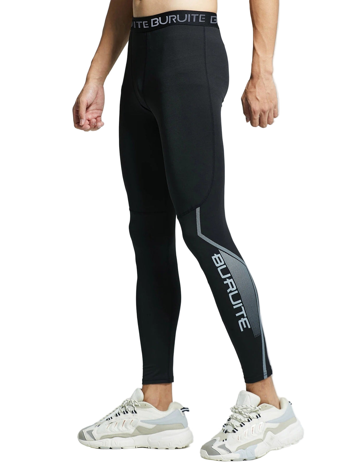 Men’s Thermal Fleece Compression Leggings High Elastic Running Pants