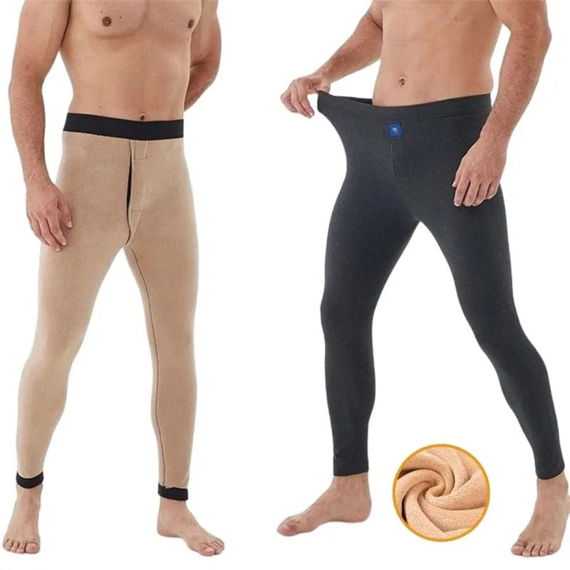 Men’s Winter Thermal Underwear Fleece Pants Warm Breathable Leggings