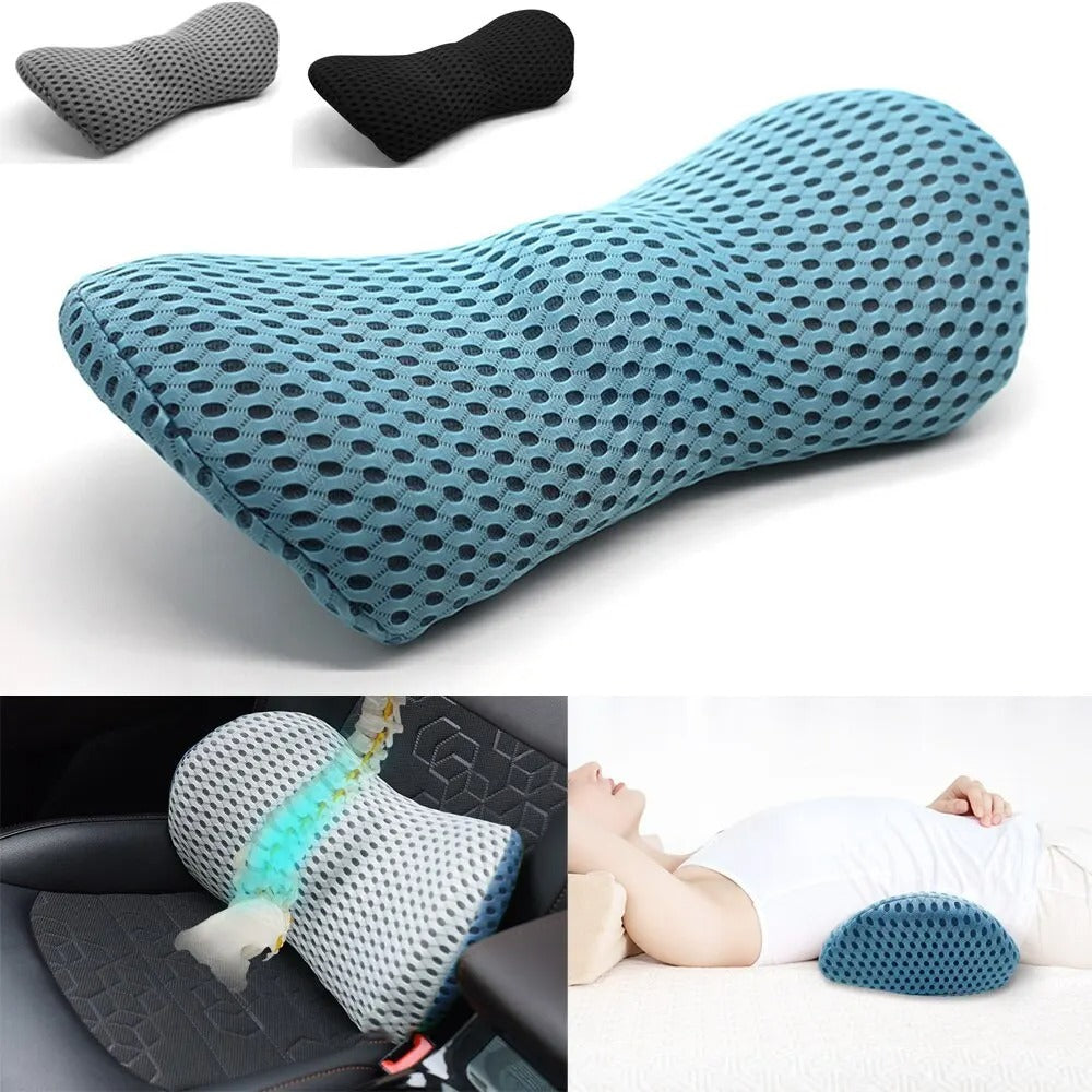 Breathable Memory Foam Lumbar Support Pillow for Car Office