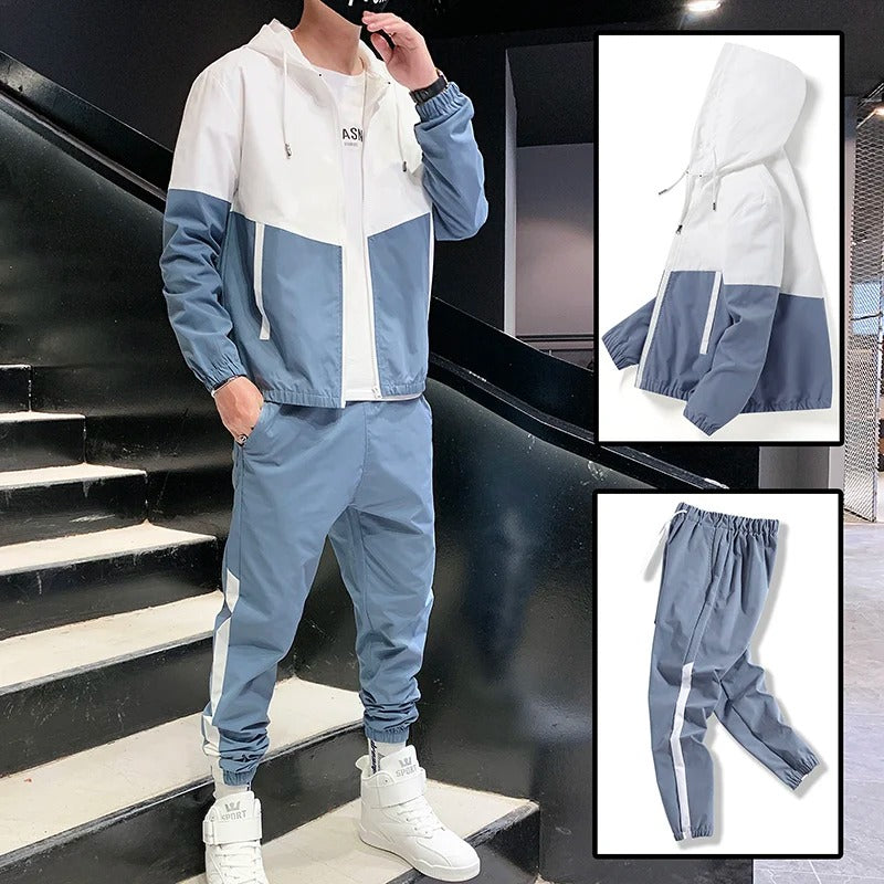 Men’s Tracksuit 2 Piece Set Hooded Joggers Sportswear