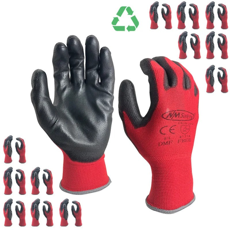 Professional Work Safety Gloves 12 Pairs CE Certified Protection