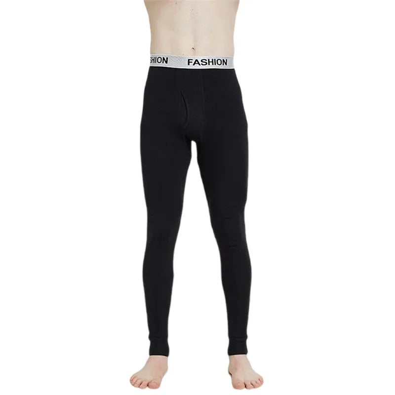 Men’s Cotton Thermal Underwear Leggings Soft Thin Winter Pants