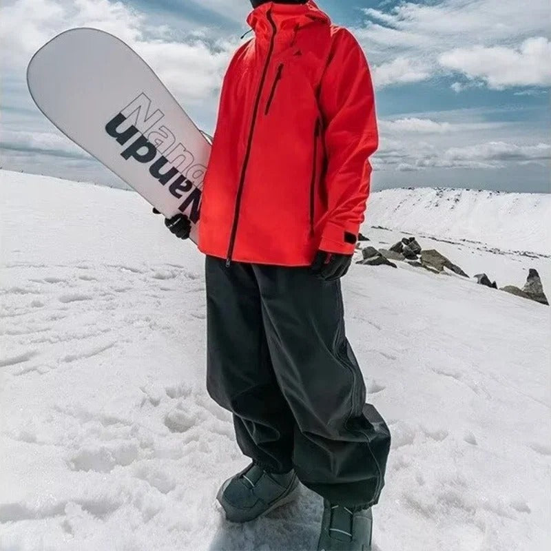 Waterproof Ski Pants Men Women Loose Fit Snowboard Trousers