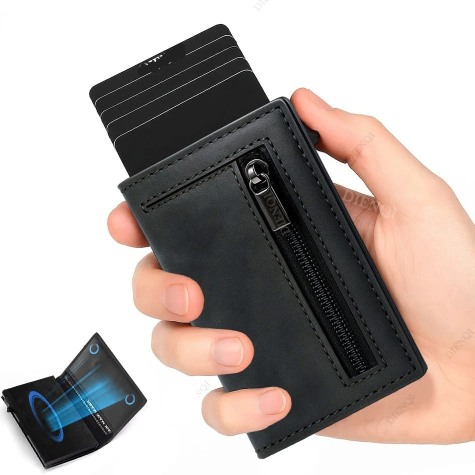 Luxury RFID Blocking Metal Wallet Slim Card Holder for Men