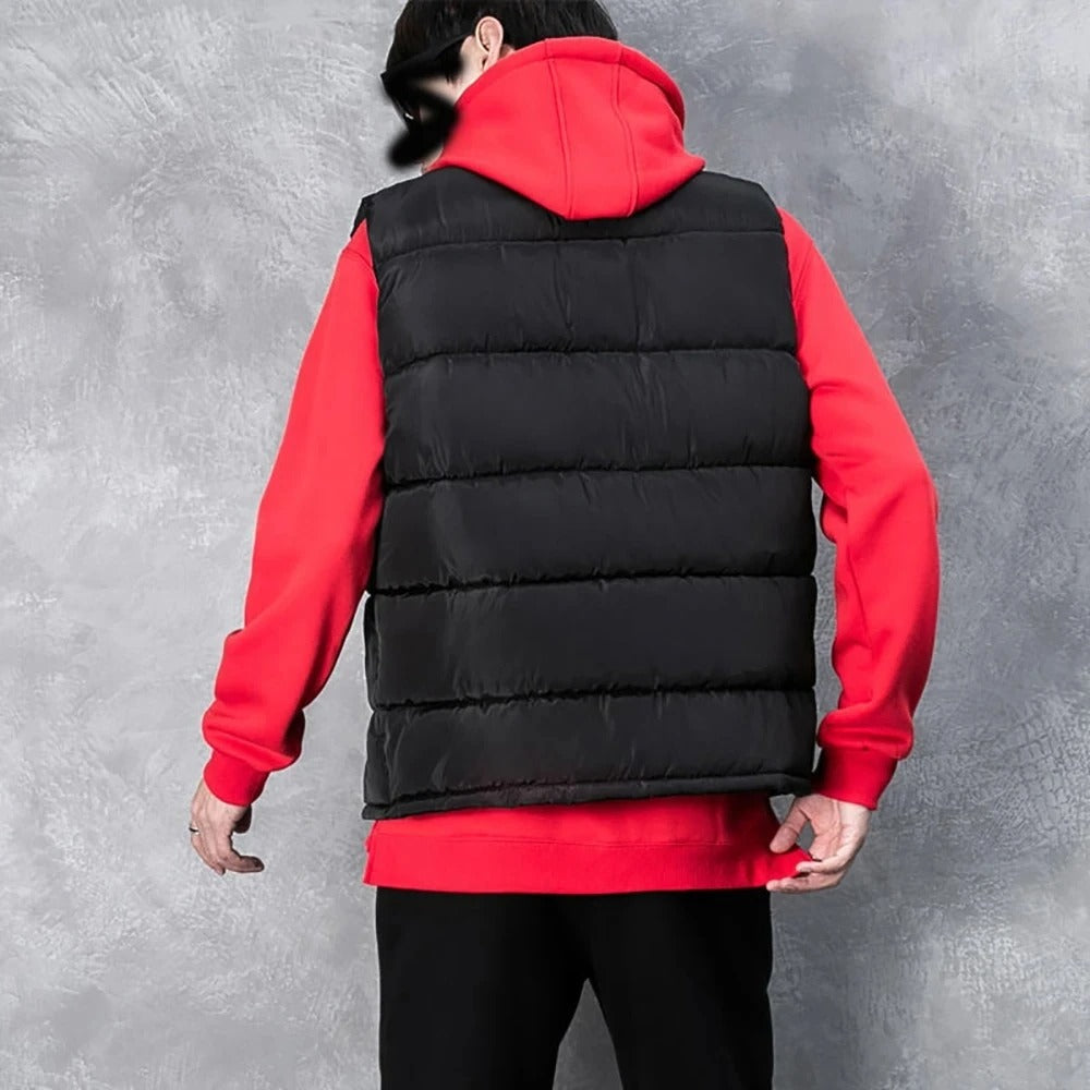 Men’s Slim Fit White Puffer Vest Jacket Warm Waistcoat
