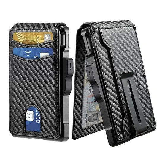 Minimalist Tactical Slim Wallet RFID Blocking with Money Clip