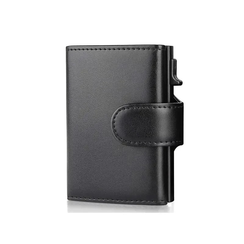 RFID Blocking Leather Men’s Trifold Wallet Slim Card Holder
