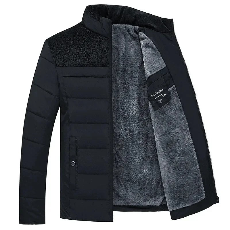 Men’s Puffer Winter Jacket Thick Padded Warm Zipper Coat