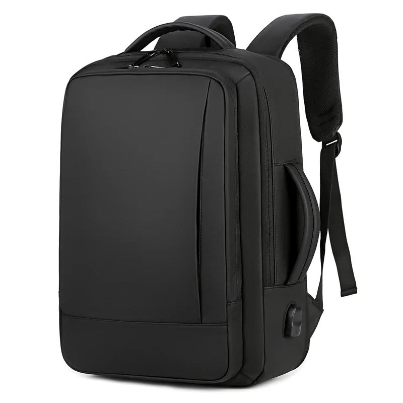 Expandable Men’s Travel Backpack Waterproof USB Charging Business Casual