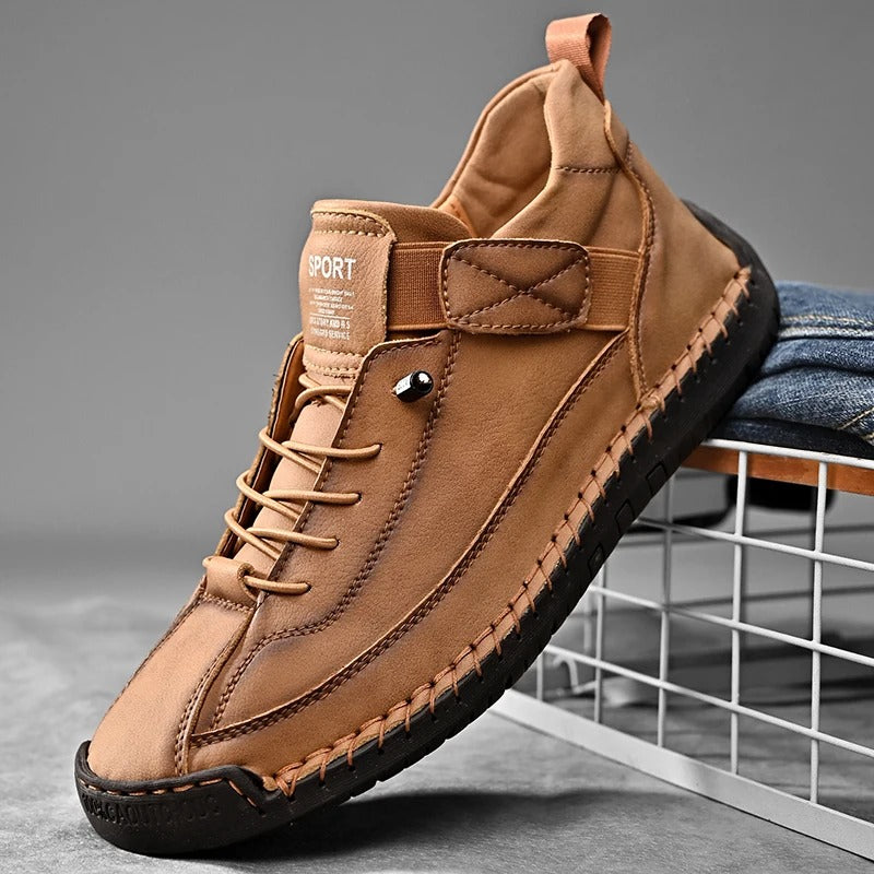 Handmade Men’s Leather Loafers Casual Slip On Moccasins