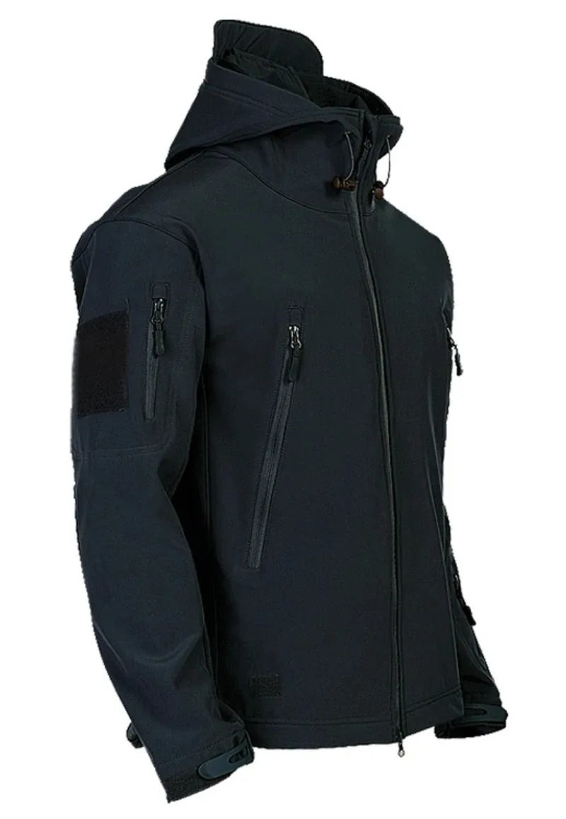 Men’s Tactical Hooded Jacket Waterproof Military Soft-Shell Bomber