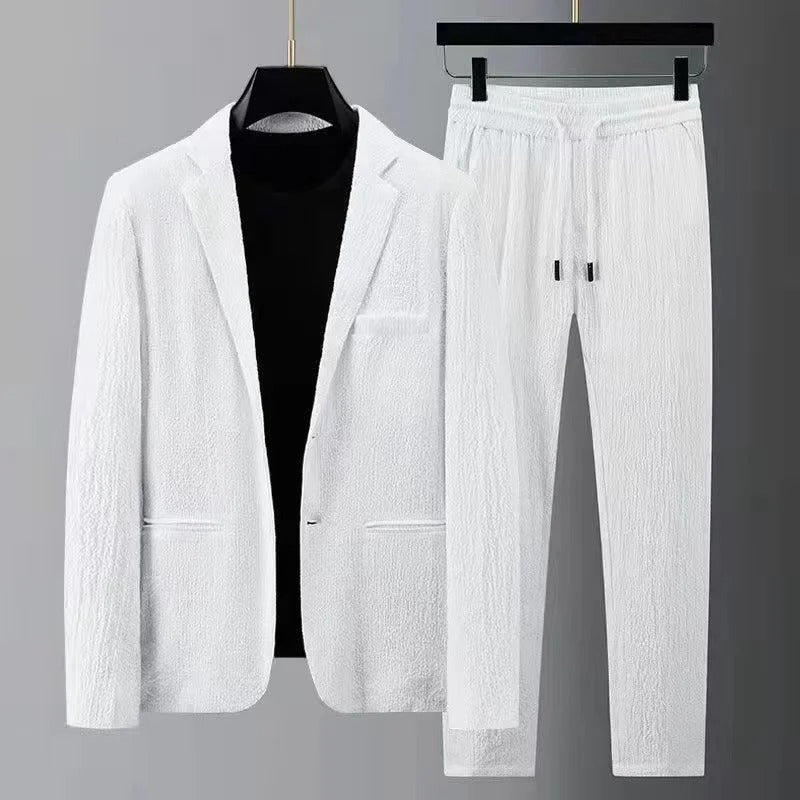 Men’s Fashion Casual Suit Set Long Sleeve Two-Piece