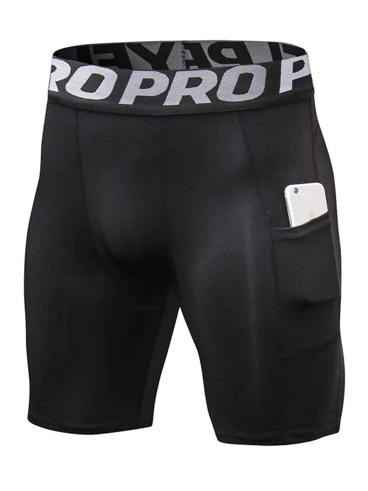 Men’s Gym Shorts with Pockets Workout Compression Tights Running