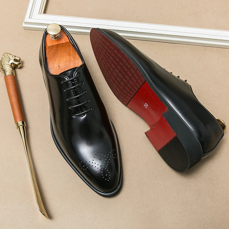 Luxury Men’s Leather Oxford Shoes Formal Wedding Dress Footwear