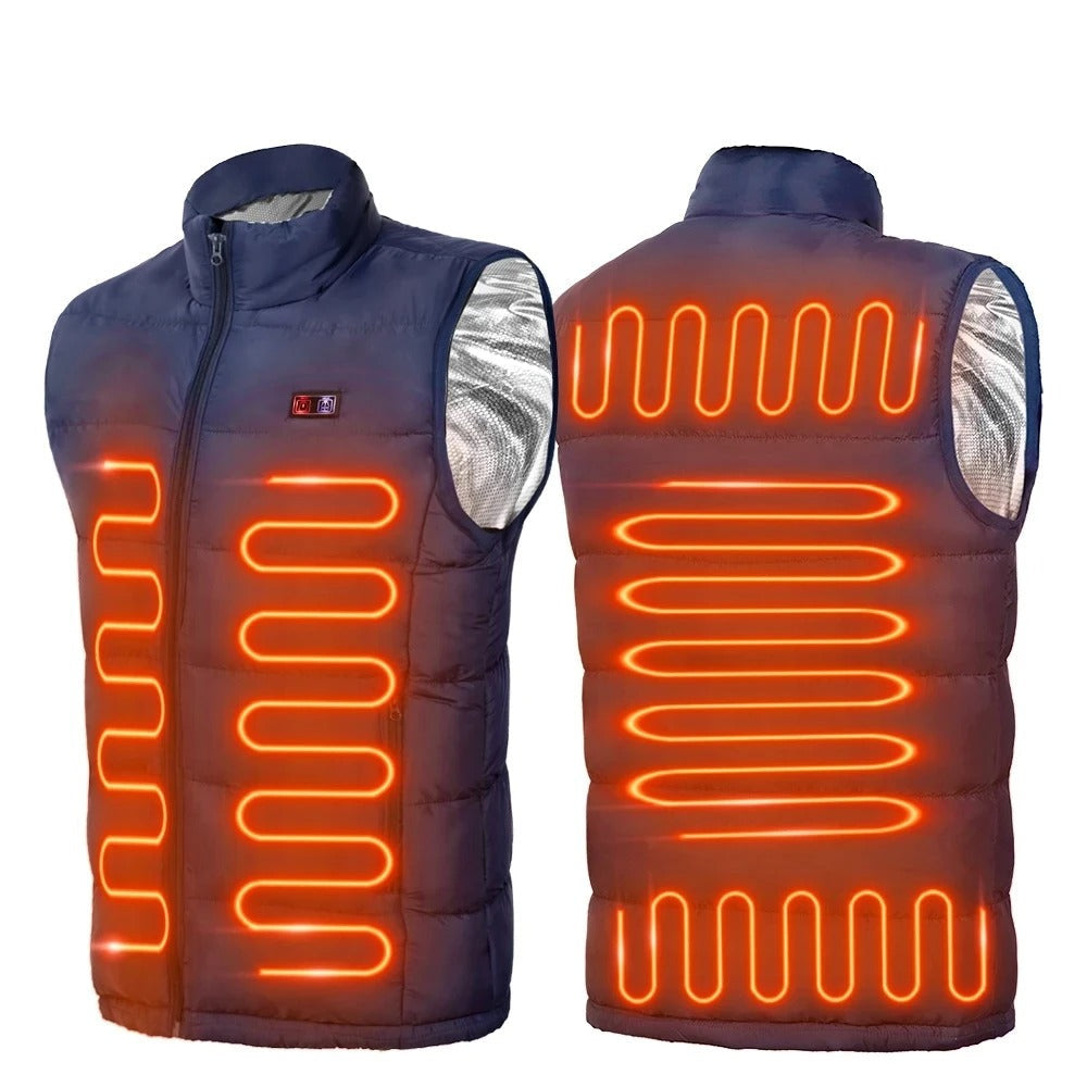USB Heated Jacket with 9 Heating Zones for Men Women