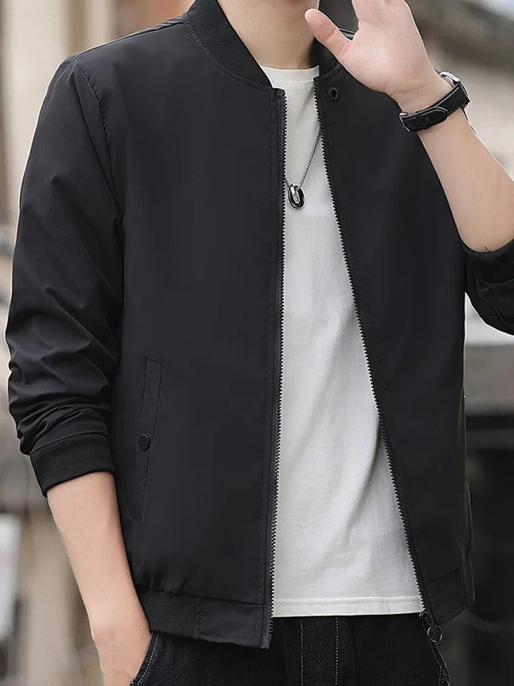 Men’s Windproof Aviator Jacket Casual Outdoor Warm Zipper Coat