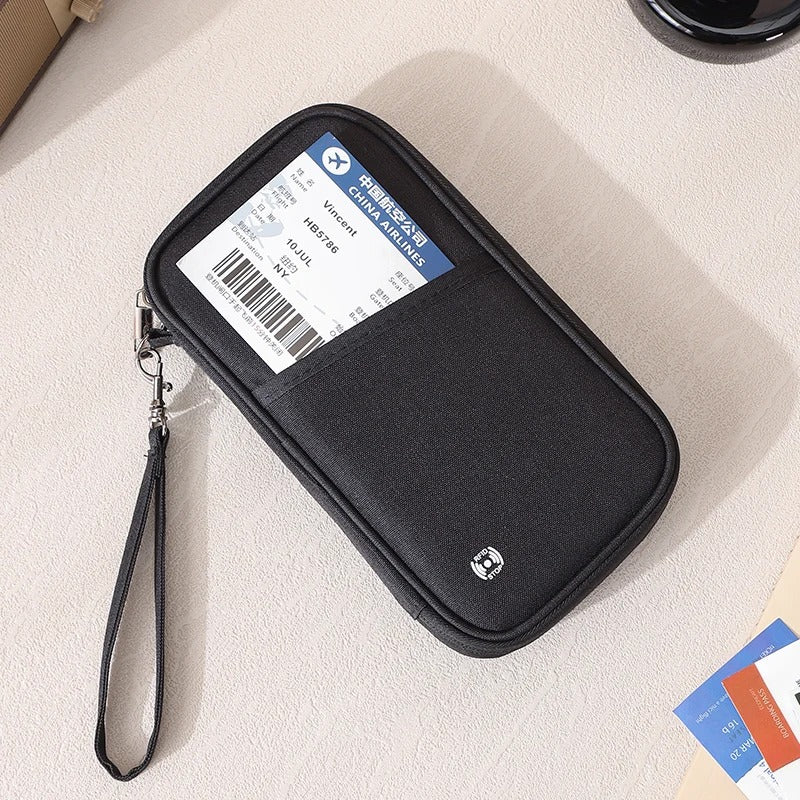 RFID Blocking Passport Holder Family Travel Wallet Organizer Bag