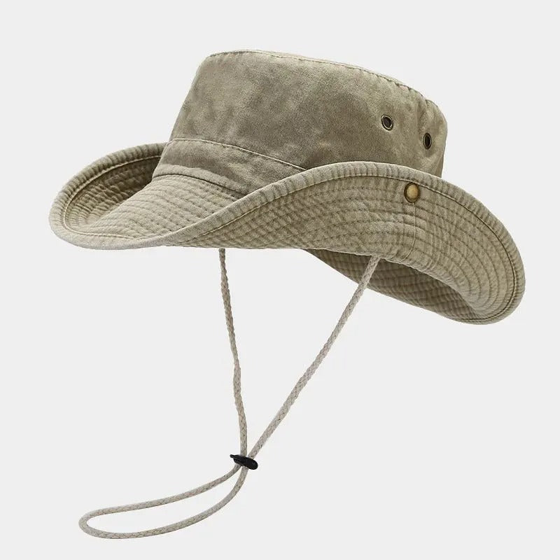 Four Seasons Cotton Bucket Hat Outdoor Travel Sun Cap Men