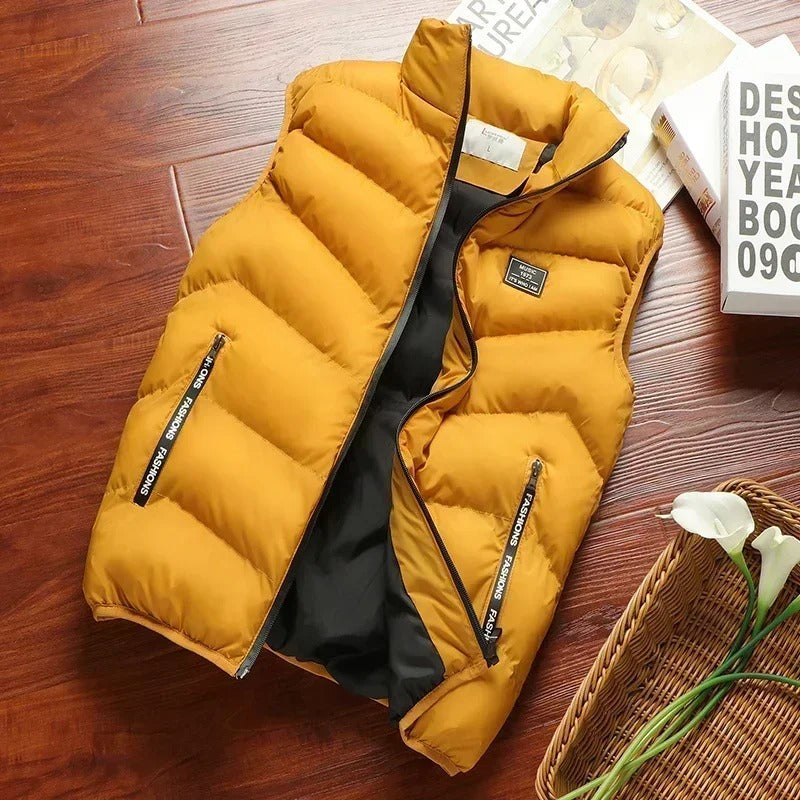 Men’s Winter Puffer Vest Warm Sleeveless Down Jacket