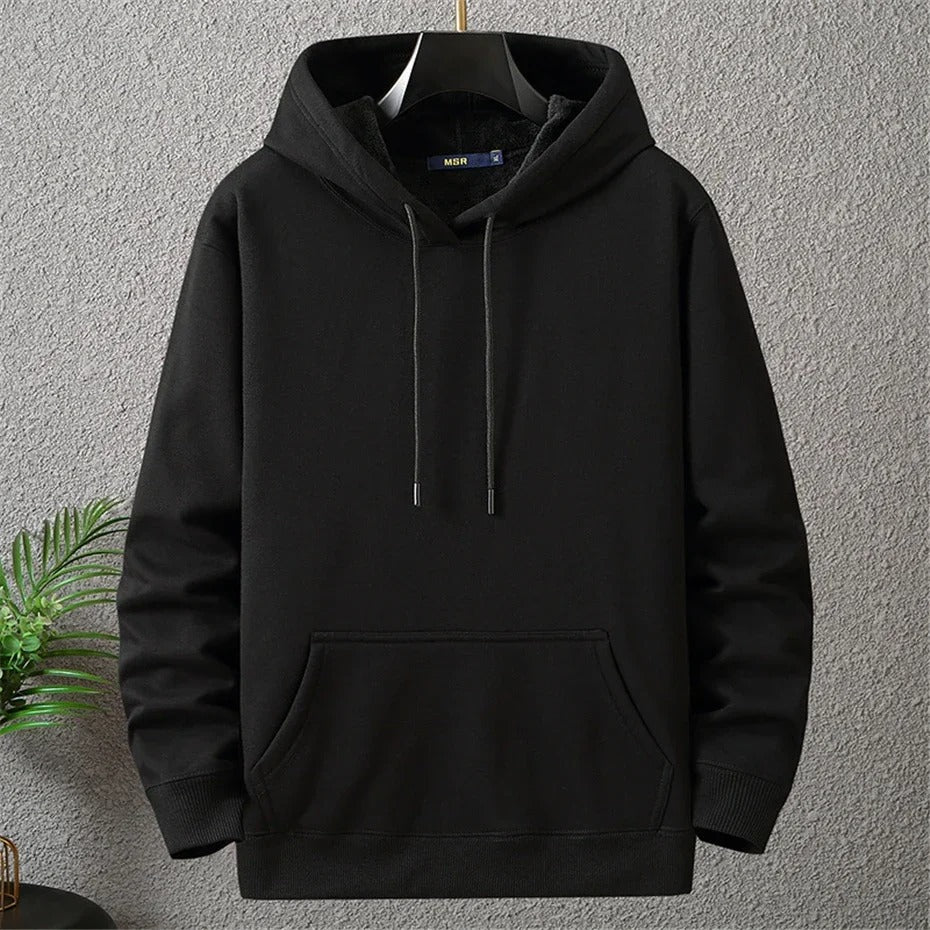 Men’s Plus Size Thick Fleece Hoodie Jacket Winter Warm