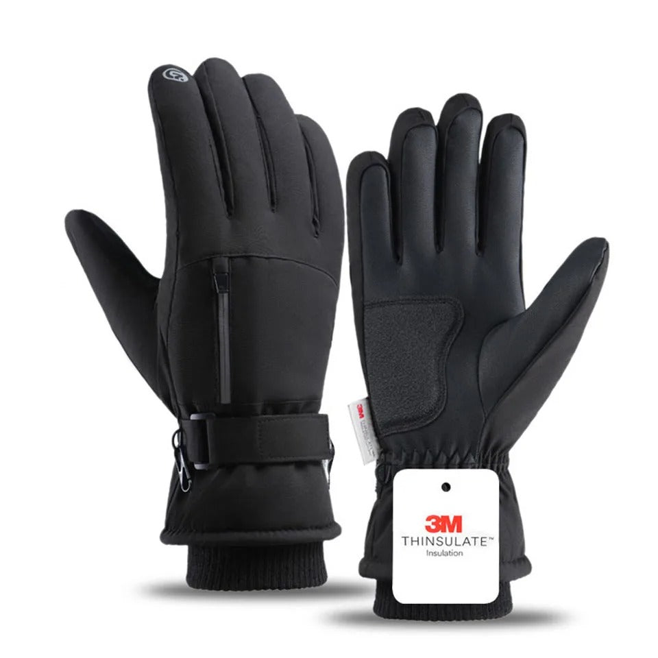 Men’s Winter Waterproof Touchscreen Cycling Gloves Warm Full-Finger