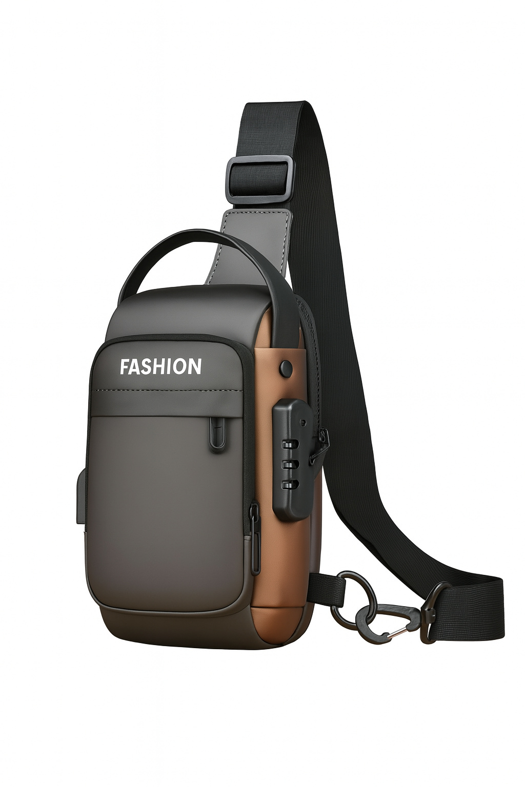 Men's Anti Theft USB Charging Crossbody Bag